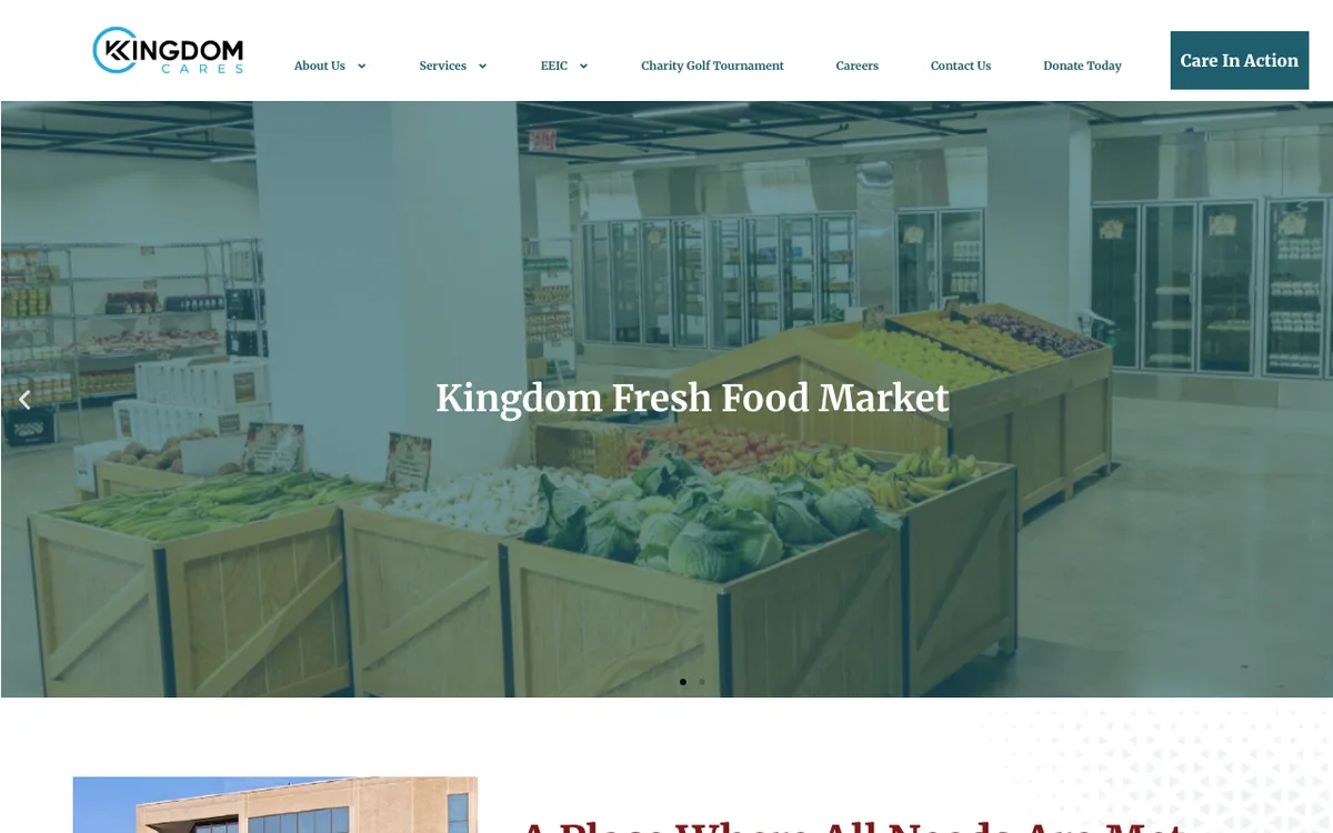 Kingdom Global Community Development Corporation (Kingdom Cares) website preview