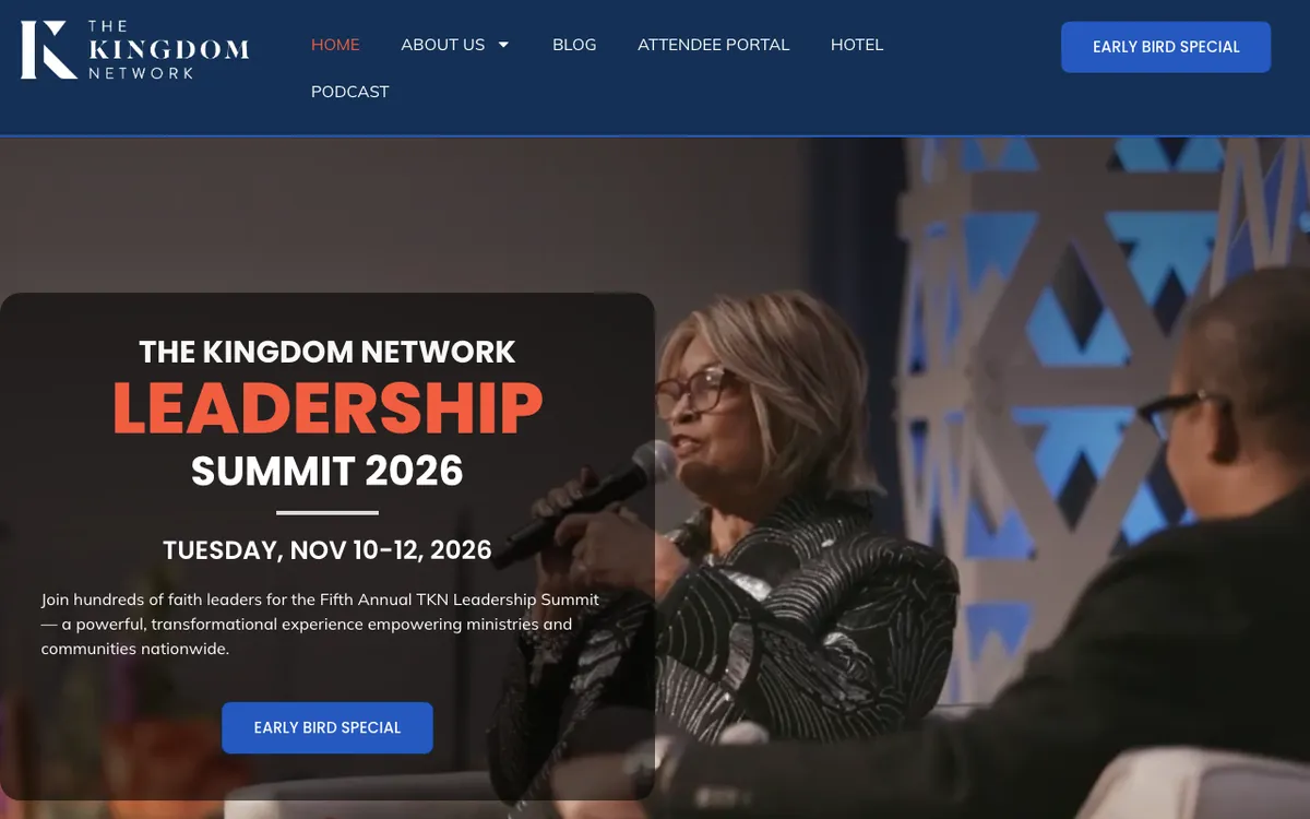 TKN Leadership Summit (The Kingdom Network) website preview